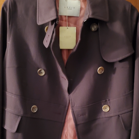 Lefin London dark purple peacoat - Picture 5 of 10